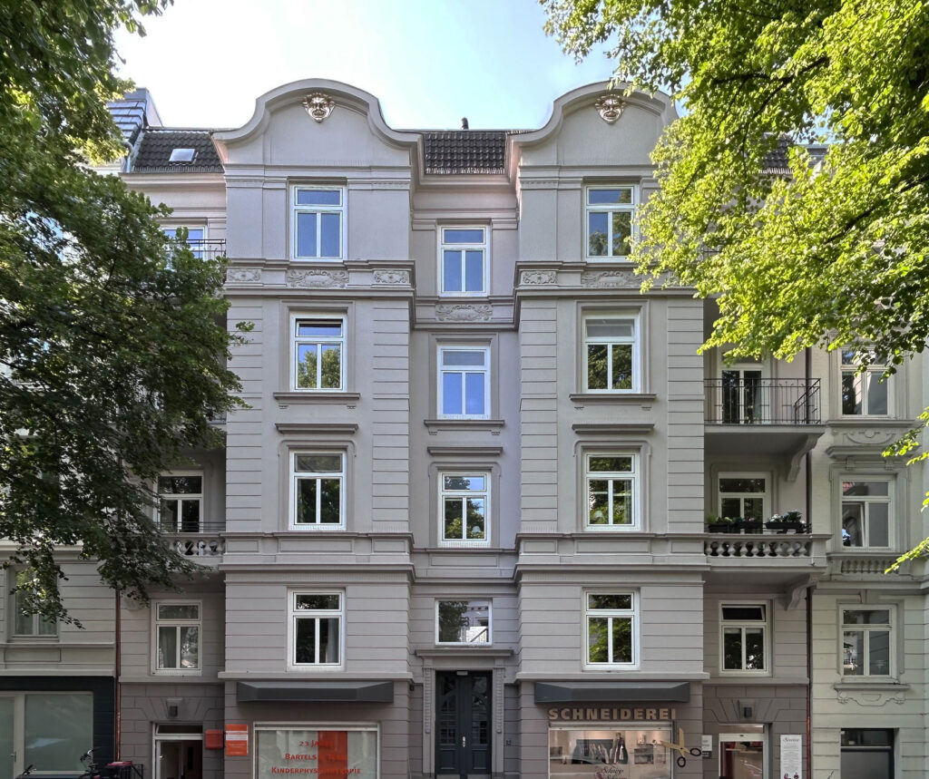 Außenansicht Mehrfamilien-Stadthaus in Hamburg