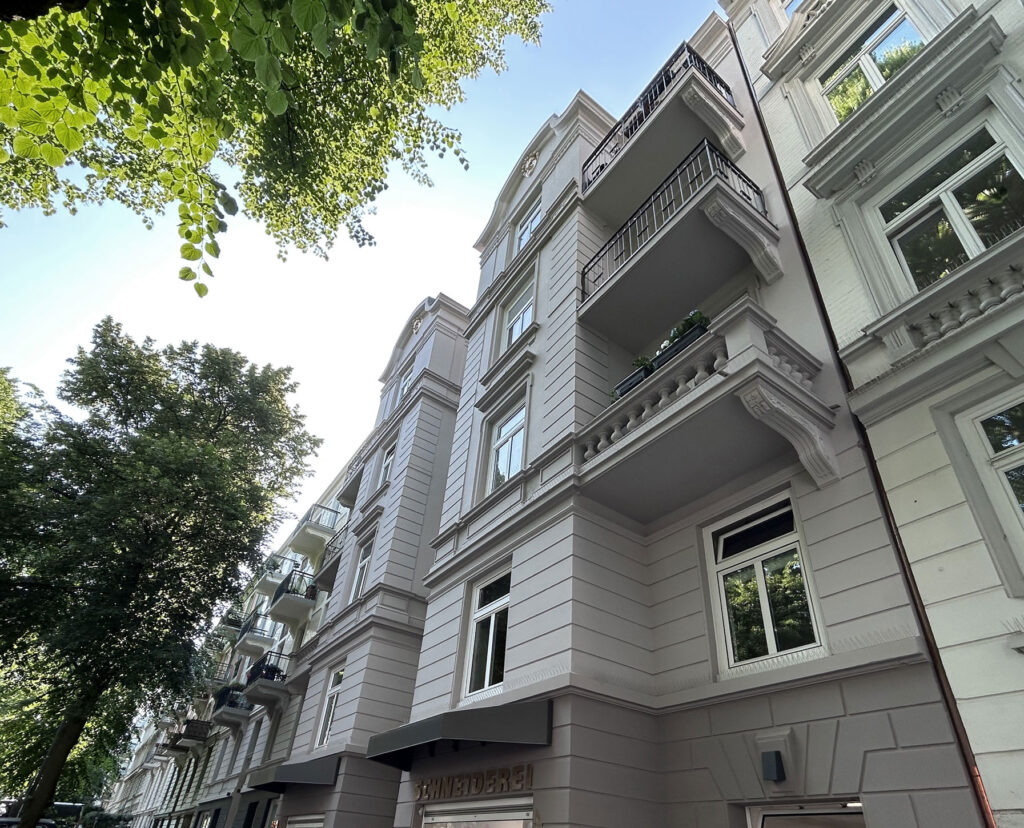 Außenansicht Mehrfamilien-Stadthaus in Hamburg