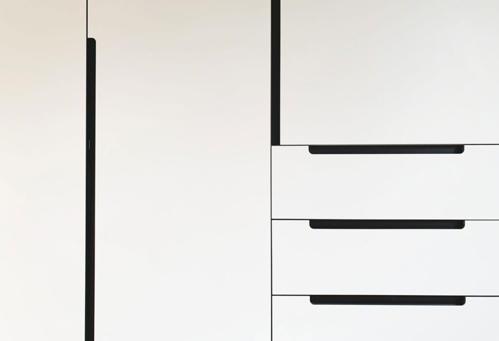 Detailansicht eines Einbauschranks