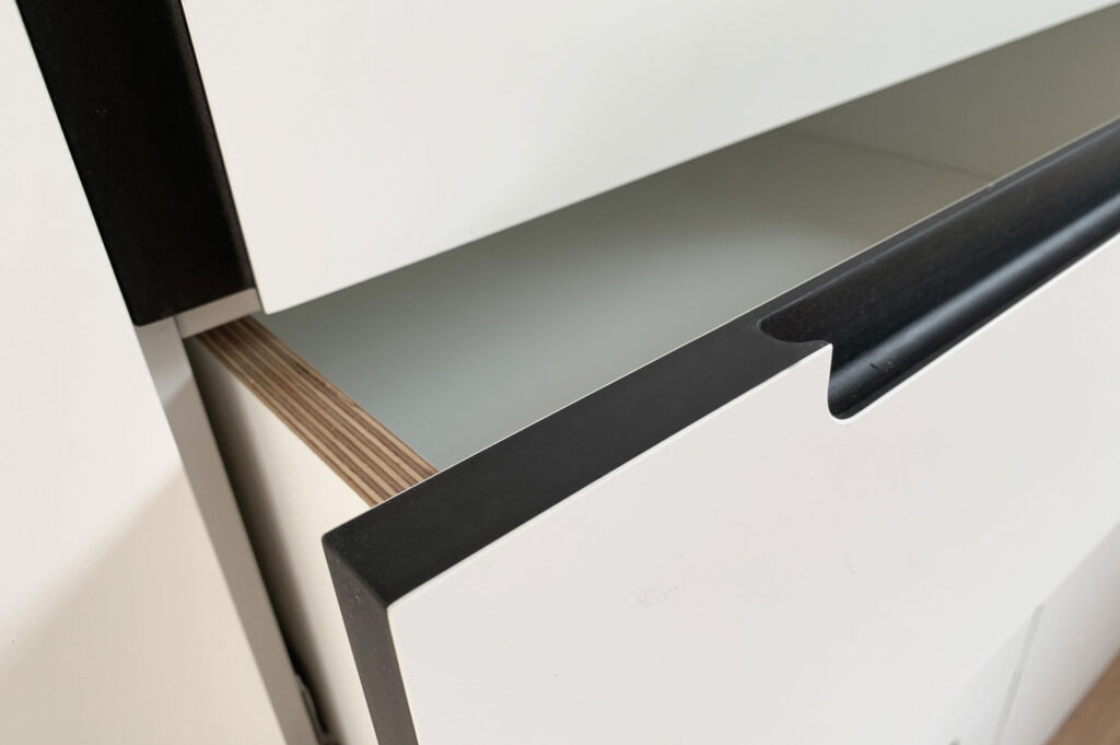 Detailansicht eines Einbauschranks