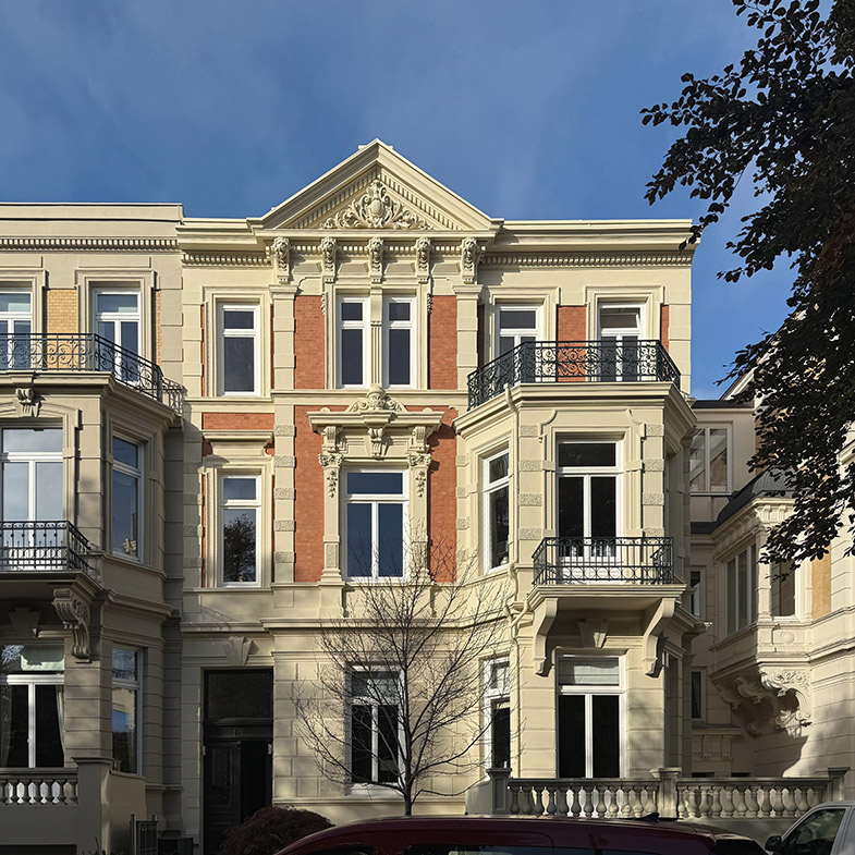 Blick auf ein Stadthaus in Hamburg Rothenbaumchaussee